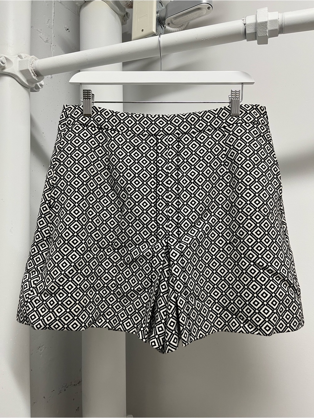 RED Valentino Black & White Geo Diamond Shorts